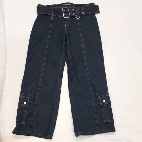 Bisou Bisou wide leg cropped jeans. - Picture 3 of 14